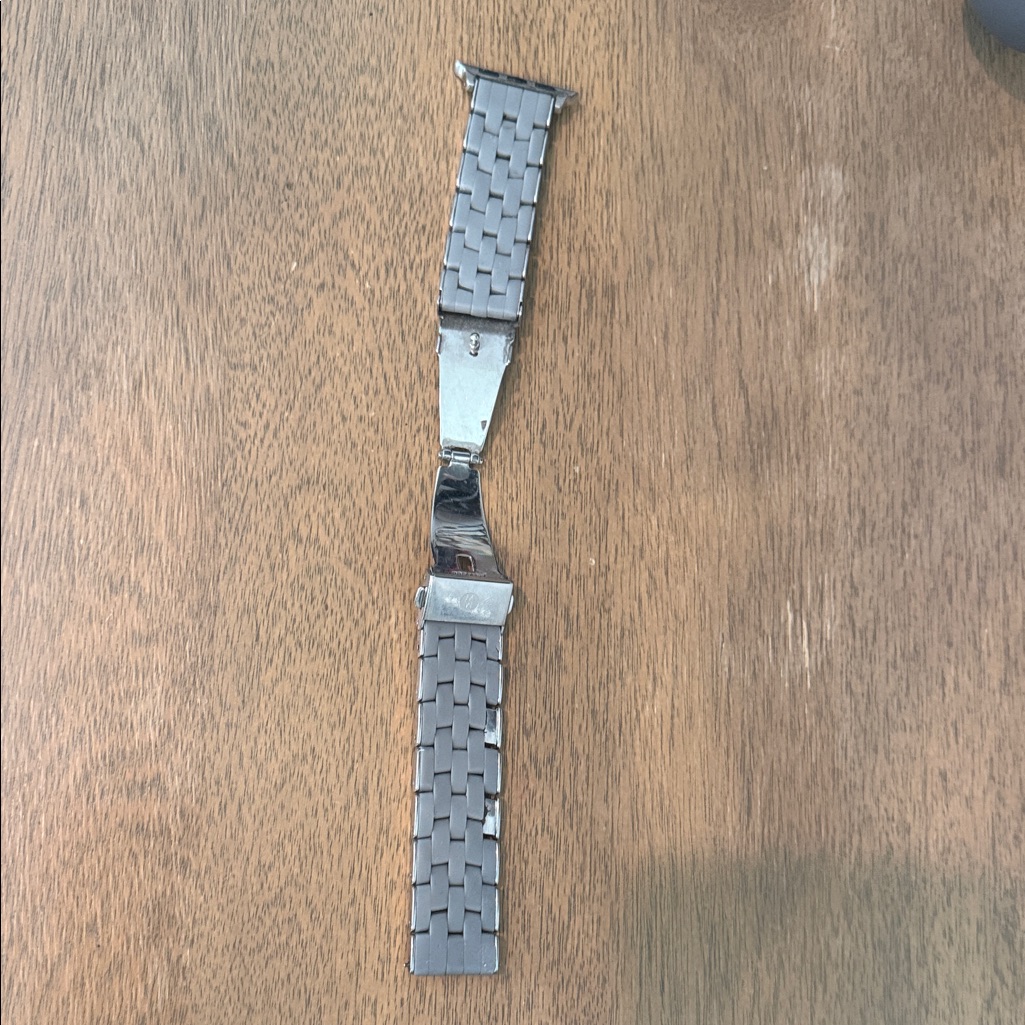 Michele Stainless Steel Apple Bracelet Watch Band  Silver